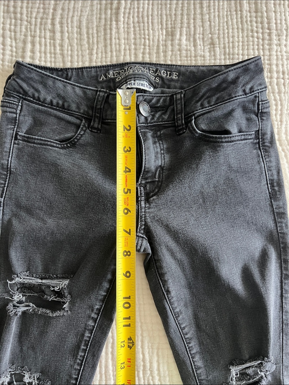 Black Distressed Skinny Jeans - Picture 6 of 9